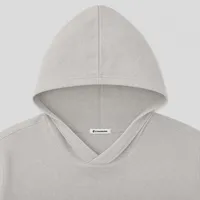 StringKing Men's Pima Terry Short Sleeve Hoodie - Relaxed Fit, Moonstruck, Detail