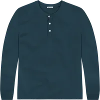 StringKing Men's Pima Jersey Henley - Relaxed Fit, Navy, Front