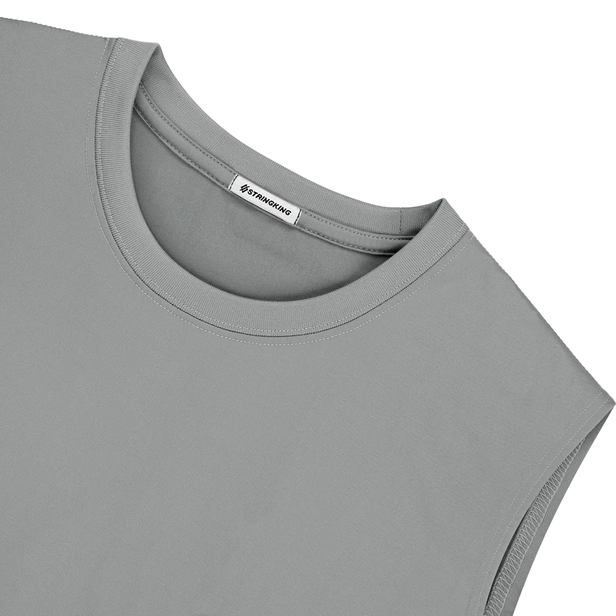 StringKing Men's StayWarm Tank Top - Relaxed Fit, Gray, Detail