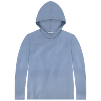 StringKing Women's Pima Cotton Lightweight Hoodie - Sharp Fit, Slate Blue, Front