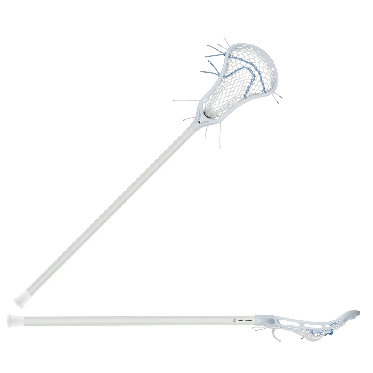 StringKing Women's Complete Jr. - Legend, A 105, Type 4, White / Carolina, Full Stick Diagonal, Horizontal