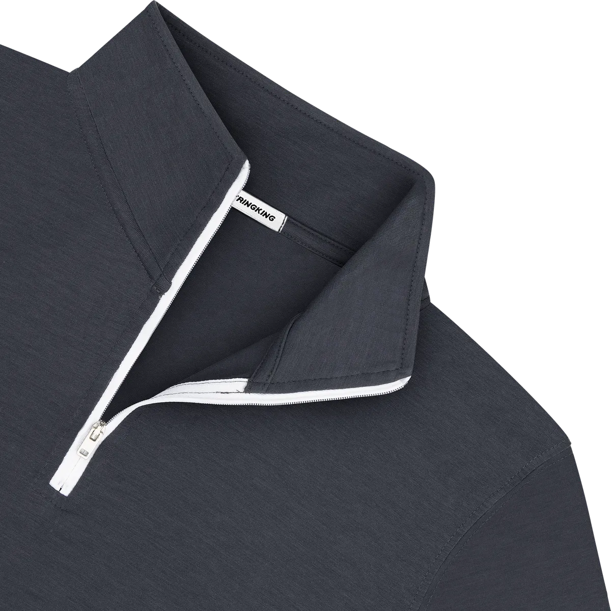 StringKing Men's FlexStyle Quarter Zip - Relaxed Fit, India Ink, Detail
