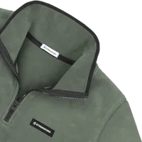 StringKing Women's Polartec Fleece Quarter Zip - Relaxed Fit, Avenue Green, Detail