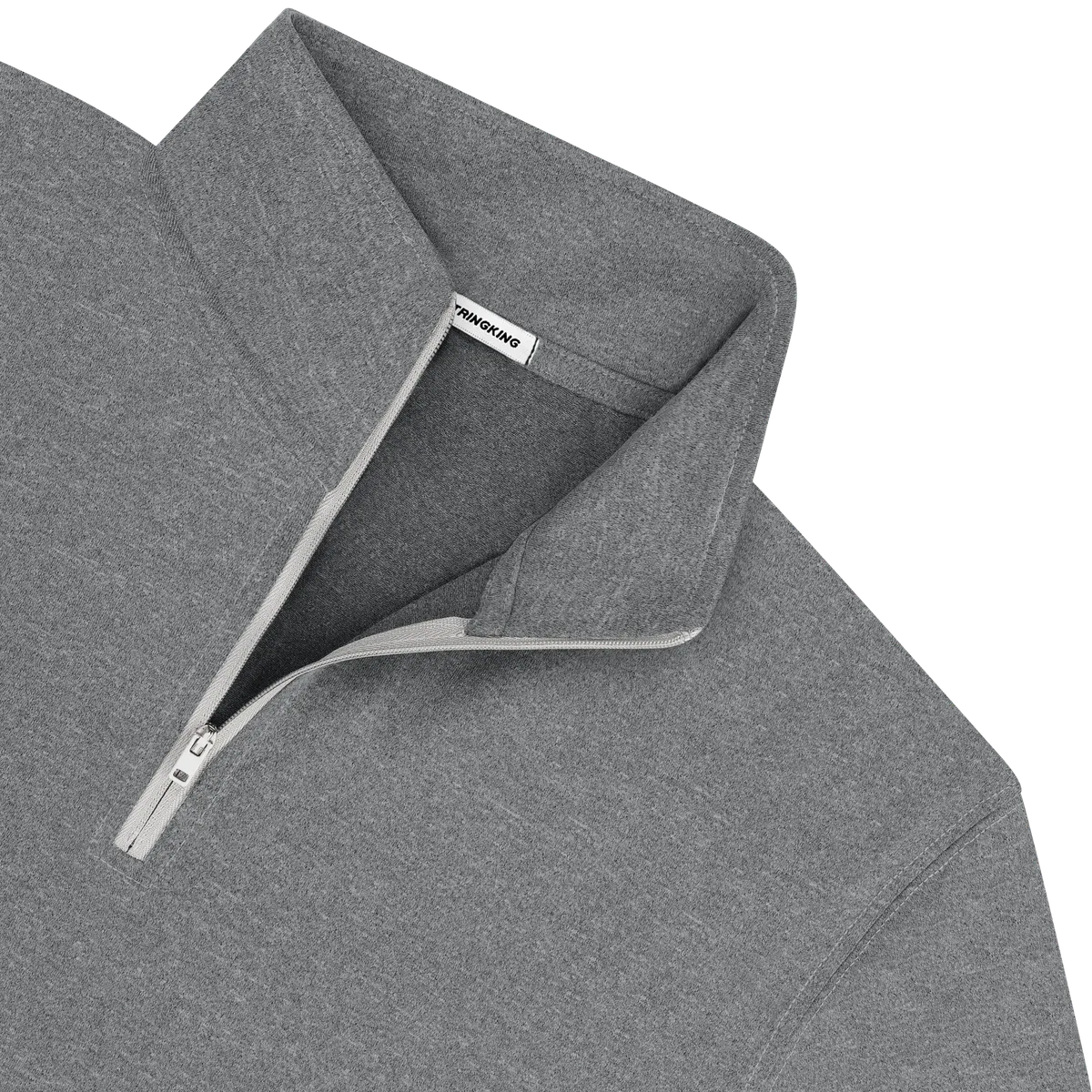 StringKing Men's FlexTech Quarter Zip - Relaxed Fit, Heather Gray, Detail