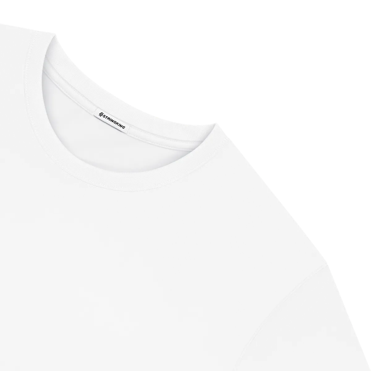 StringKing Men's StayWarm Long Sleeve T-Shirt - Compression Fit, White, Detail