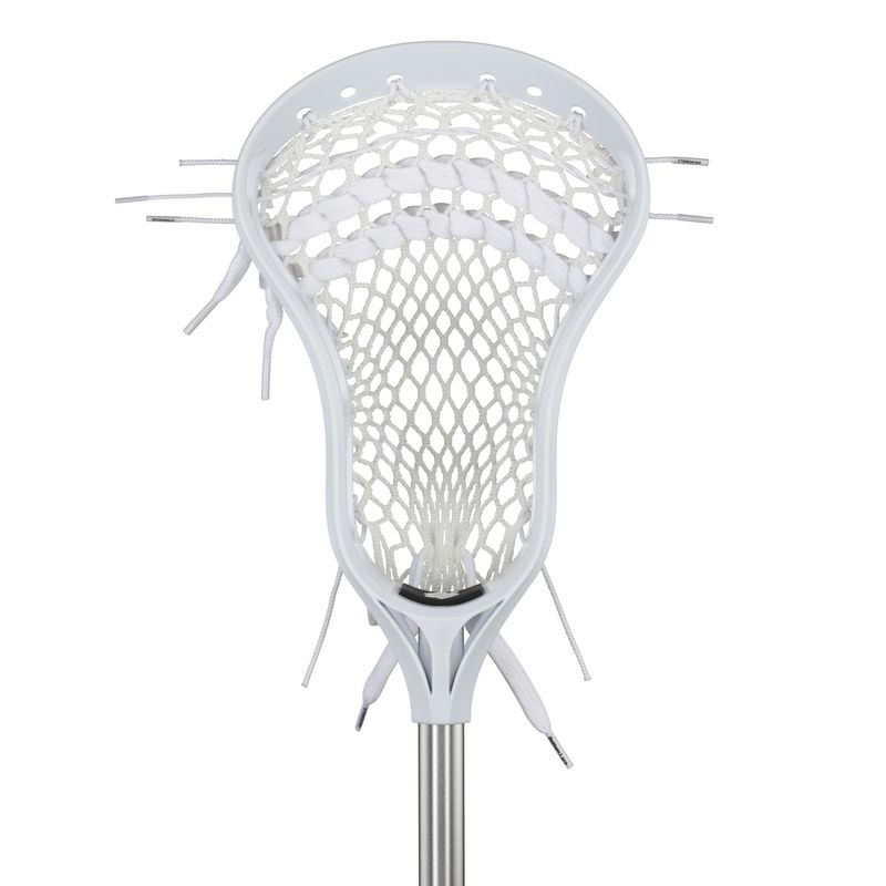 StringKing Complete Jr Youth Lacrosse Stick White Silver Face