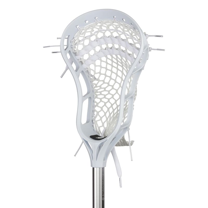 StringKing Complete Jr Youth Lacrosse Stick White Silver Angle
