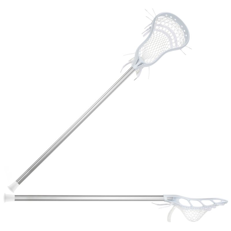 StringKing Lacrosse Complete Full Stick White Silver Face Pocket