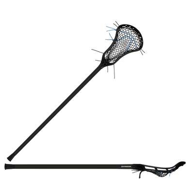 StringKing Girls Starter Jr Lacrosse Stick Black Carolina Full Stick