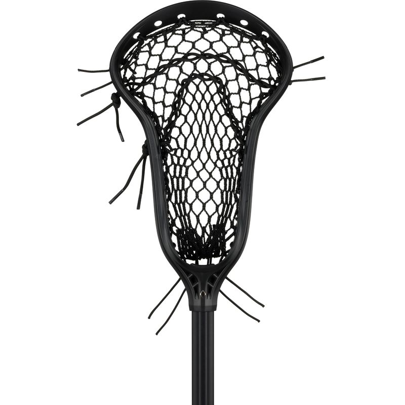 StringKing Women's Complete 2 Pro Defense Strung Lacrosse Stick Face View Black Black