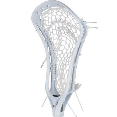 StringKing Women's Legend W Lacrosse Head Strung Face Angle View White White