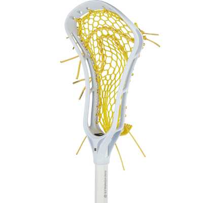 StringKing Women's Complete Lacrosse Stick Angle White Yellow
