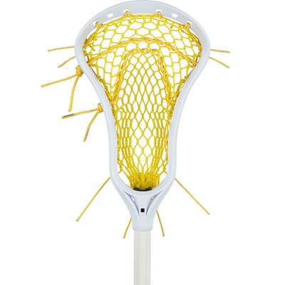 StringKing Women's Complete Lacrosse Stick Face White Yellow