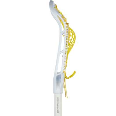 StringKing Women's Complete Lacrosse Stick Side White Yellow