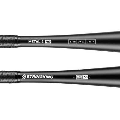 StringKing Metal 2 Pro Baseball Bat 33 Inch 30 Ounce Close Up