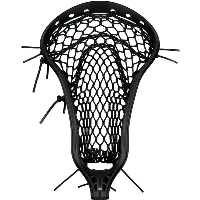 StringKing Women's Mark 2 Offense Lacrosse Head Strung Face View Black Black