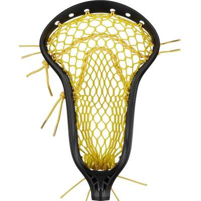 StringKing Women's Mark 2 Defense Lacrosse Head Strung Face View Black Yellow