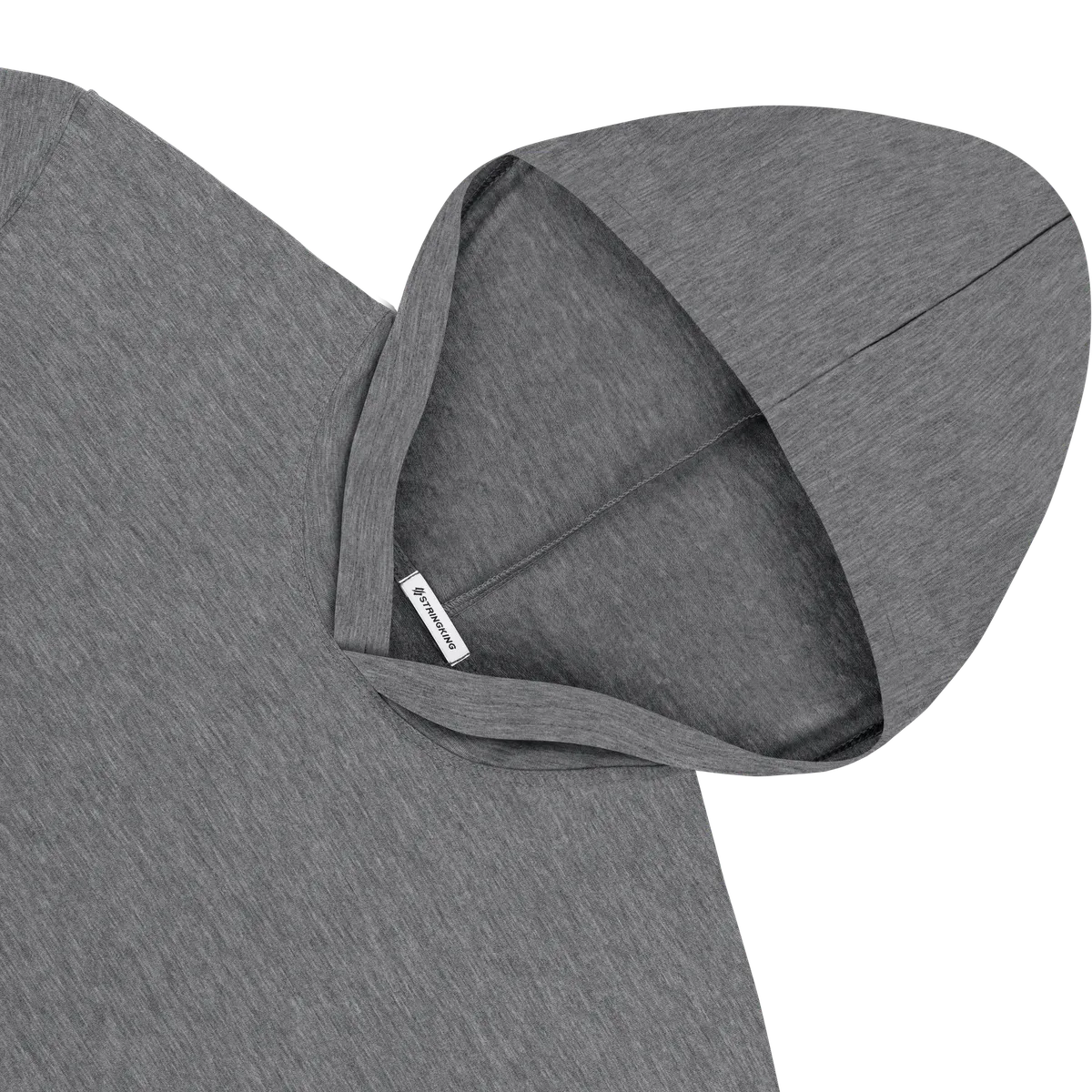 StringKing Men's FlexStyle Lightweight Hoodie - Sharp Fit, Heather Gray, Detail
