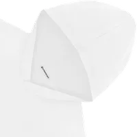 StringKing Men's Pima Terry Short Sleeve Hoodie - Sharp Fit, White, Detail