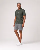 StringKing Men's Pima Jersey Classic Polo - Relaxed Fit, Moss, Full Front Angle - Human Model