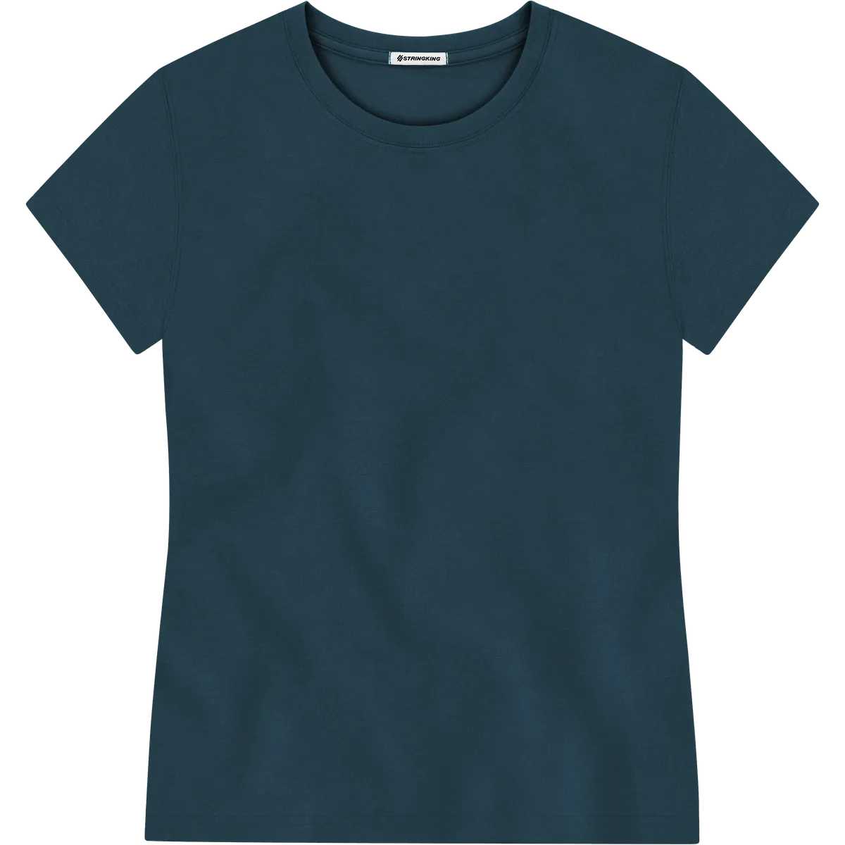 StringKing Women's Pima Jersey Tee - Sharp Fit, Navy, Front