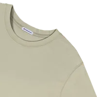 StringKing Men's Pima Cotton Short Sleeve Crewneck T-Shirt - Relaxed Fit, Khaki Green, Detail