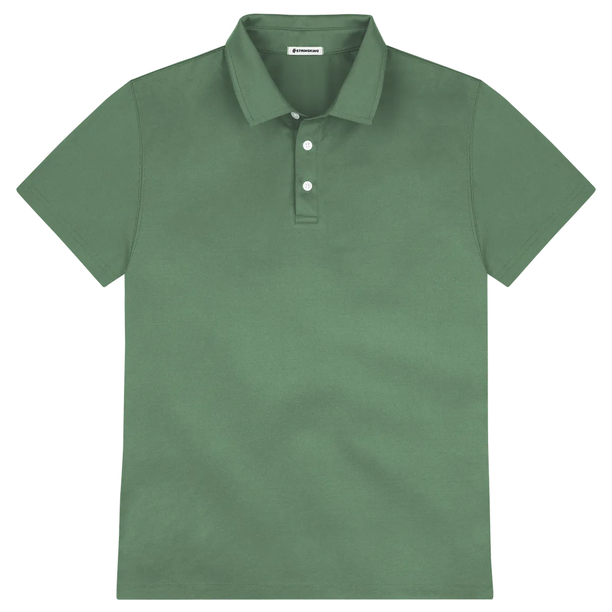 StringKing Men's FlexTech Short Sleeve Polo - Relaxed Fit, Green, Front