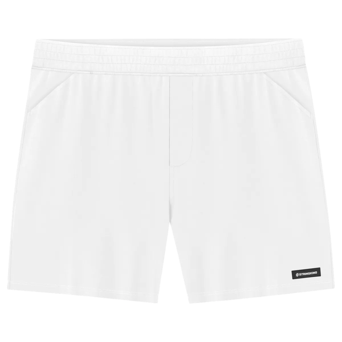 StringKing Men's Pima Terry Shorts - Relaxed Fit, White, Front