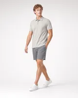 StringKing Men's Pima Terry Polo - Relaxed Fit, Moonstruck, Full Front Angle - Human Model