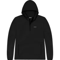 StringKing Men's Polartec Fleece Quarter Zip Hoodie with Pockets - Sharp Fit, Meteorite, Front