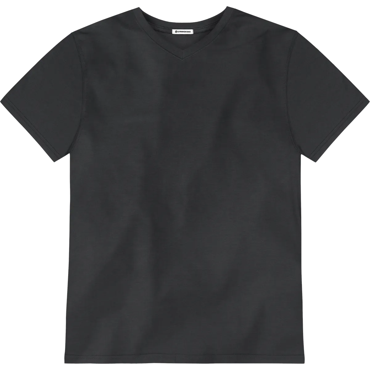 StringKing Men's FlexStyle Short Sleeve V-Neck T-Shirt - Relaxed Fit, Moonless Night, Front