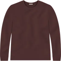 StringKing Men's Pima Jersey Long Sleeve Tee - Sharp Fit, New Maroon, Front