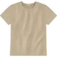 StringKing Men's Heavy Pima Cotton T-Shirt - Relaxed Fit, Warm Khaki, Front