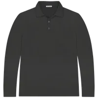 StringKing Men's StayCool Long Sleeve Polo - Sharp Fit, Black, Front