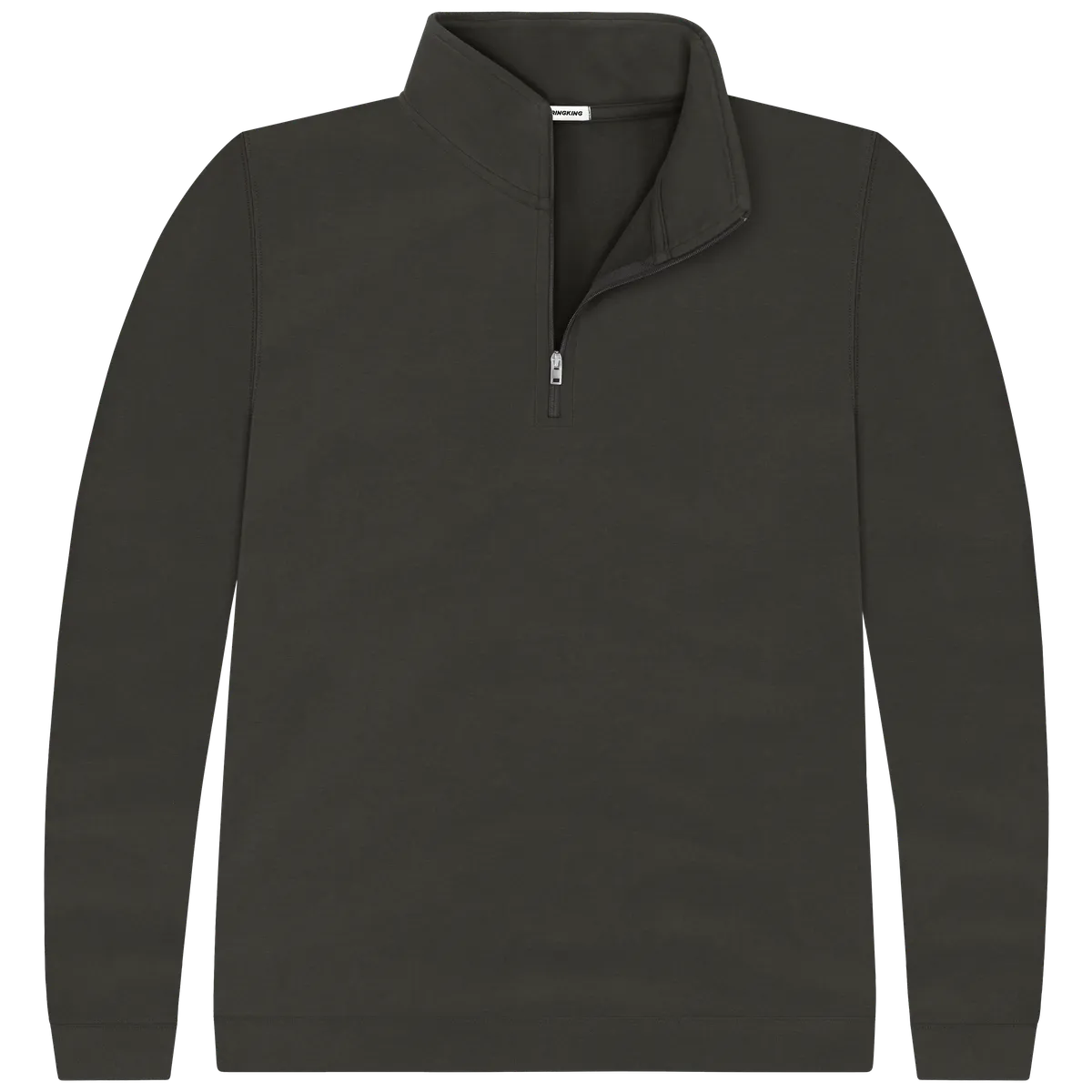 StringKing Men's Pima Terry Quarter Zip - Sharp Fit, Peat, Front