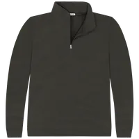 StringKing Men's Pima Terry Quarter Zip - Sharp Fit, Peat, Front