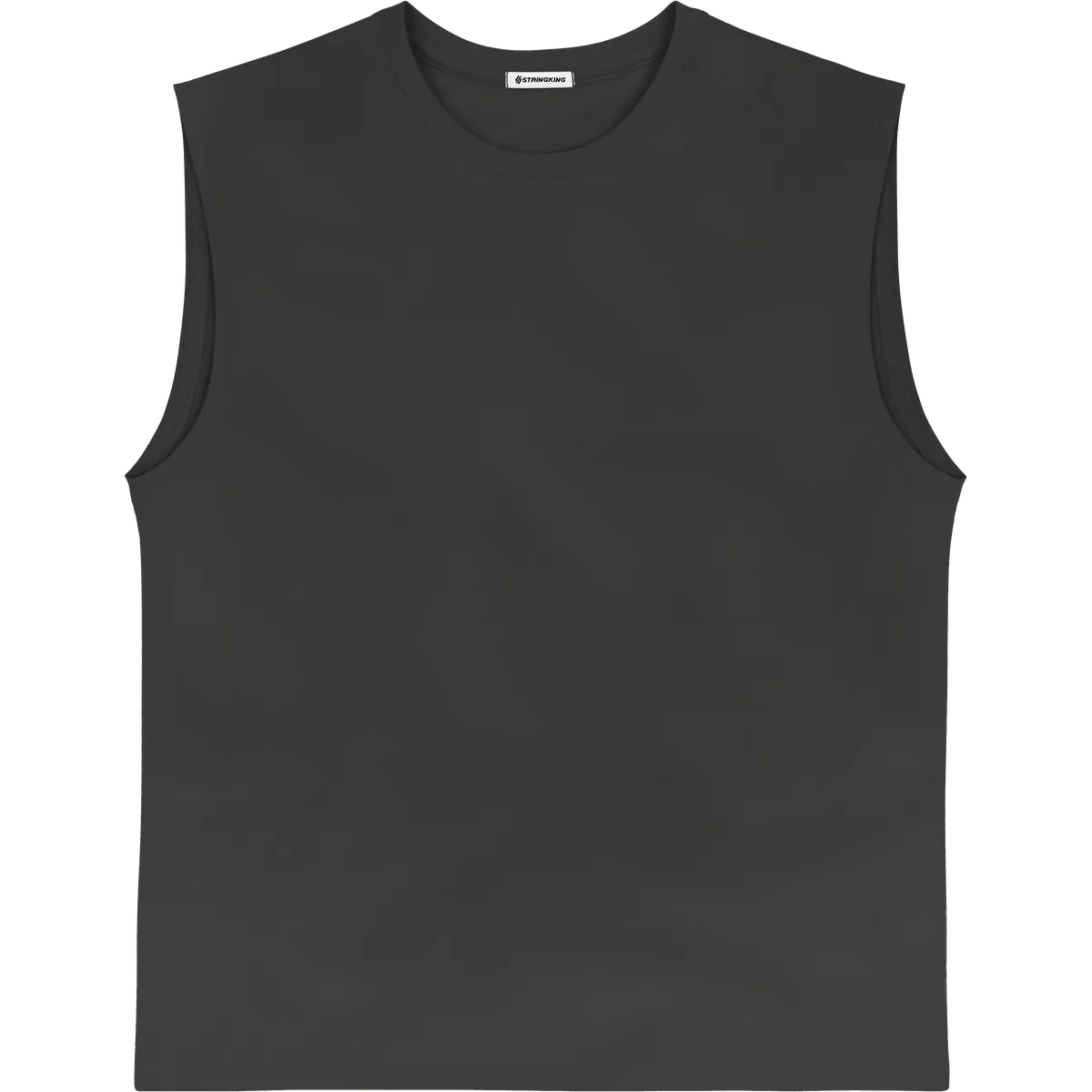 StringKing Men's StayCool Tank Top - Relaxed Fit, Black, Front