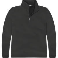 StringKing Men's Pima Terry Quarter Zip - Relaxed Fit, Black, Front