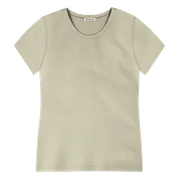 StringKing Women's Pima Cotton Short Sleeve Crewneck T-Shirt - Sharp Fit, Khaki Green, Front