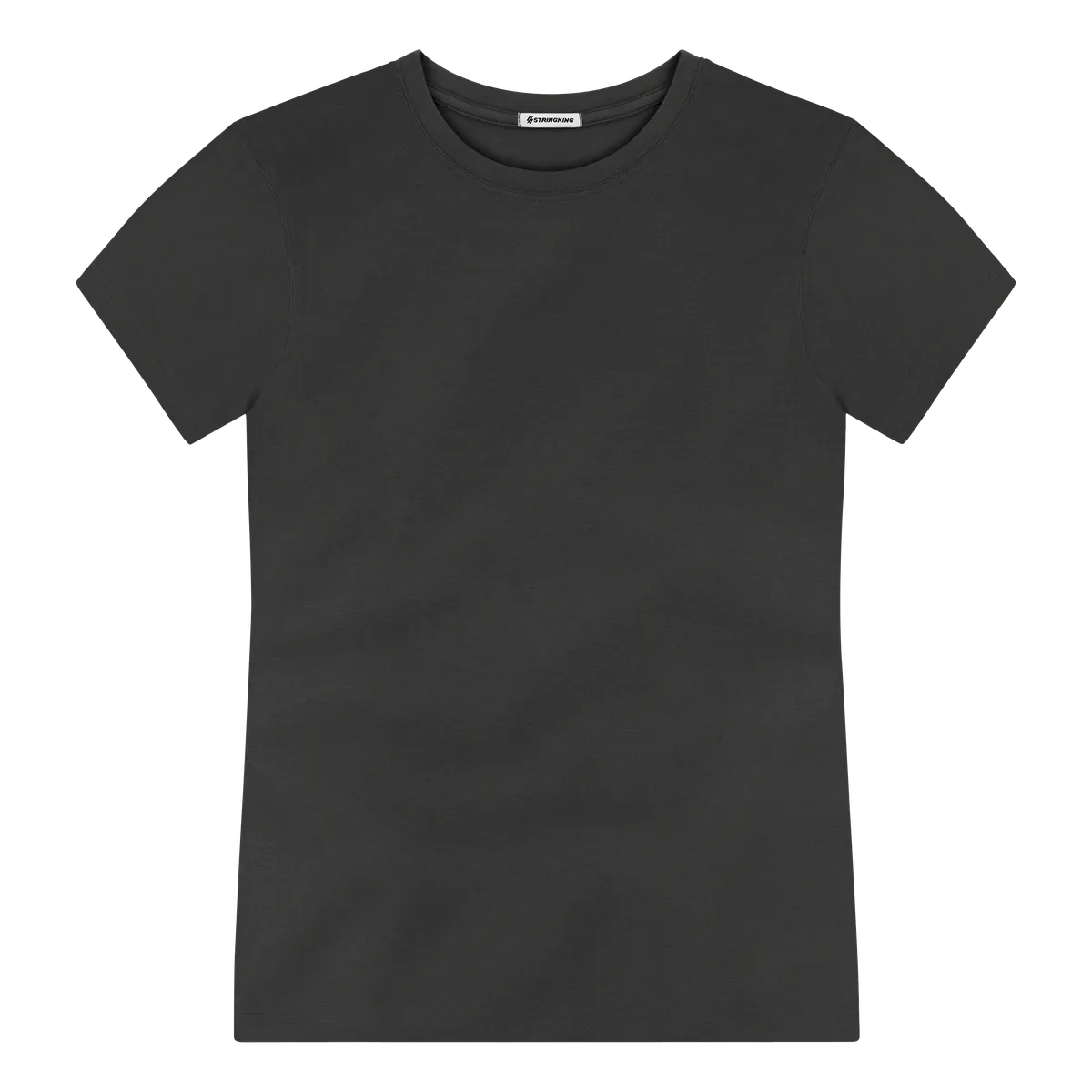 StringKing Men's Pima Jersey Tee - Sharp Fit, Black, Front