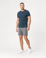 StringKing Men's Pima Jersey Pocket Tee - Sharp Fit, Navy, Full Front Angle - Human Model