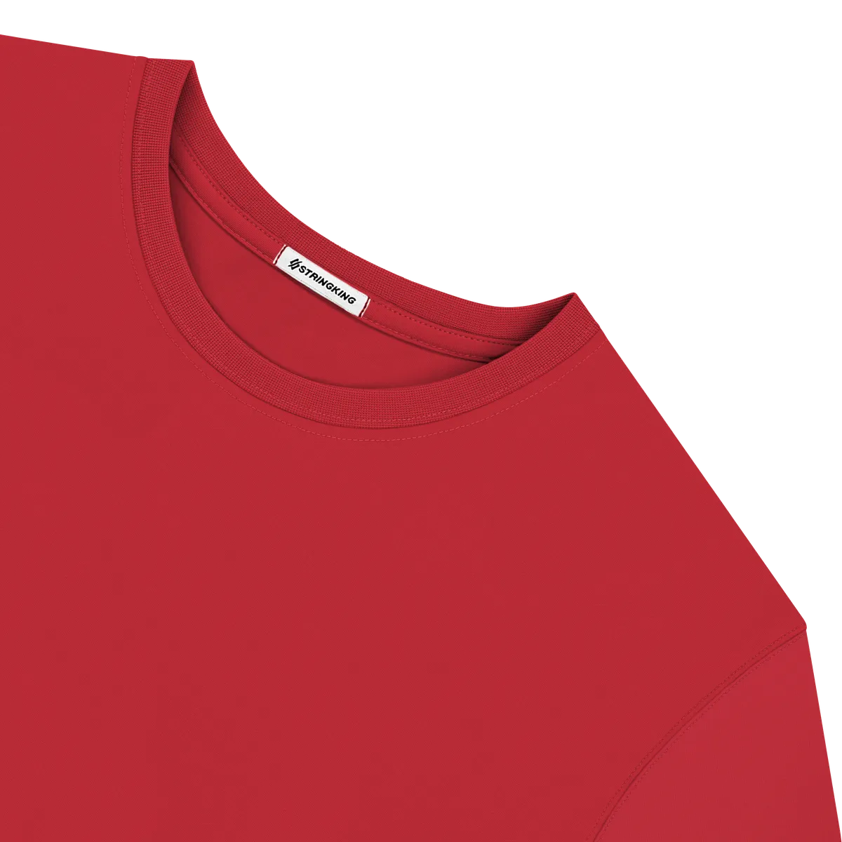 StringKing Men's StayCool Long Sleeve Tee - Relaxed Fit, Red, Detail