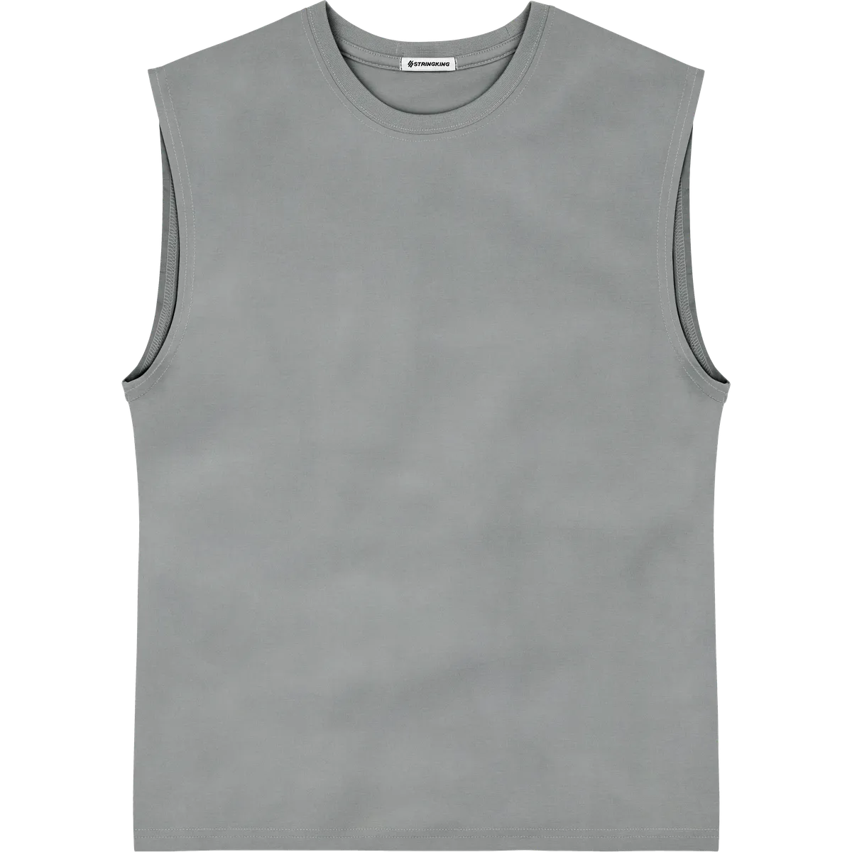StringKing Men's StayCool Tank Top - Sharp Fit, Gray, Front