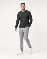 StringKing Men's StayWarm Sweater - Sharp Fit, Black, Full Front Angle - Human Model