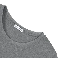 StringKing Women's FlexStyle Long Sleeve Crewneck T-Shirt - Sharp Fit, Heather Gray, Detail