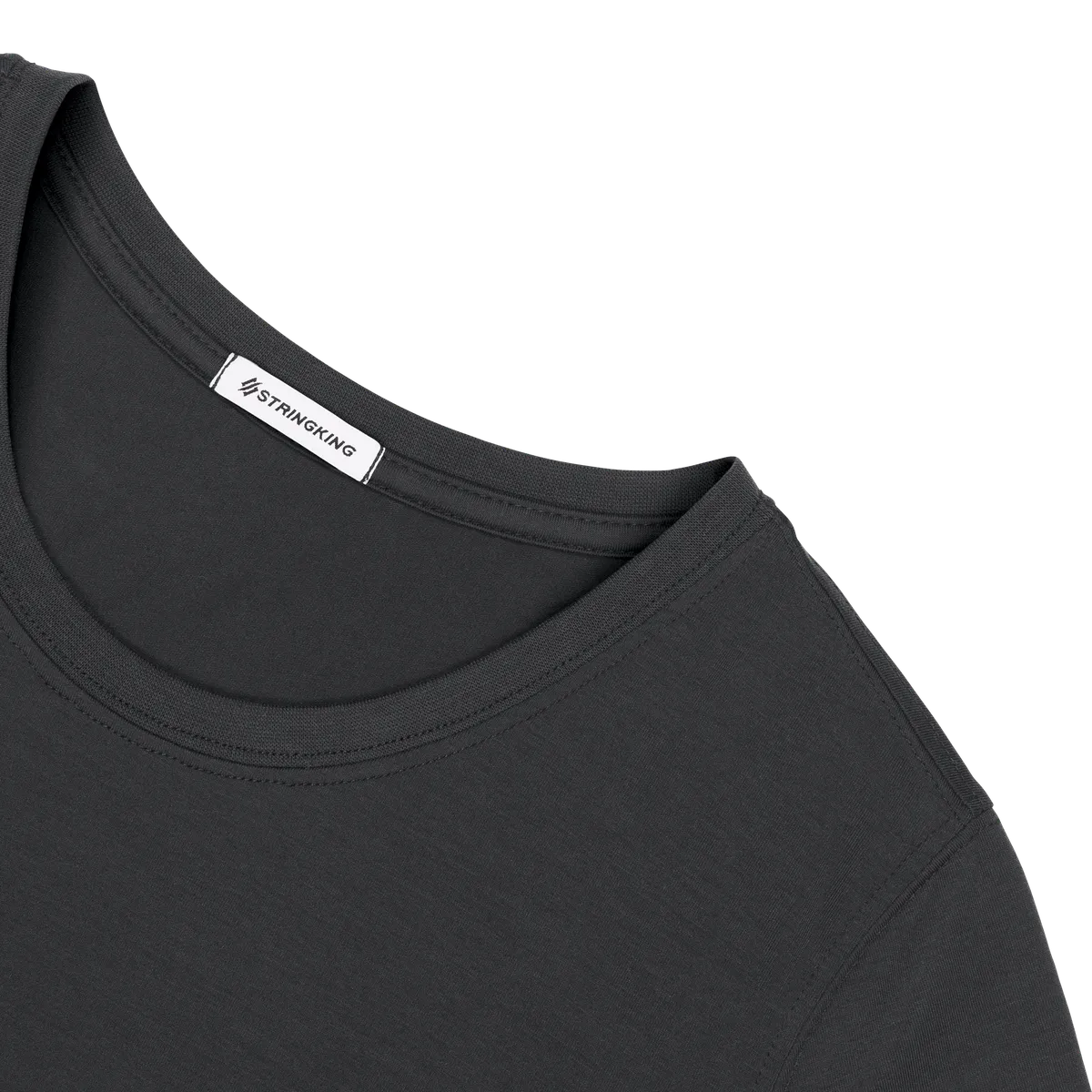 StringKing Women's FlexStyle Short Sleeve Crewneck T-Shirt - Sharp Fit, Moonless Night, Detail