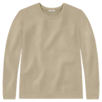 StringKing Men's Pima Cotton Crewneck Sweatshirt - Sharp Fit, Warm Khaki, Front