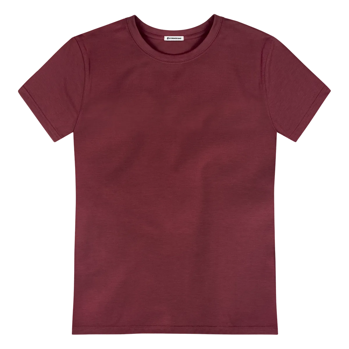 StringKing Men's FlexStyle Short Sleeve Crewneck T-Shirt - Sharp Fit, Rhubarb, Front