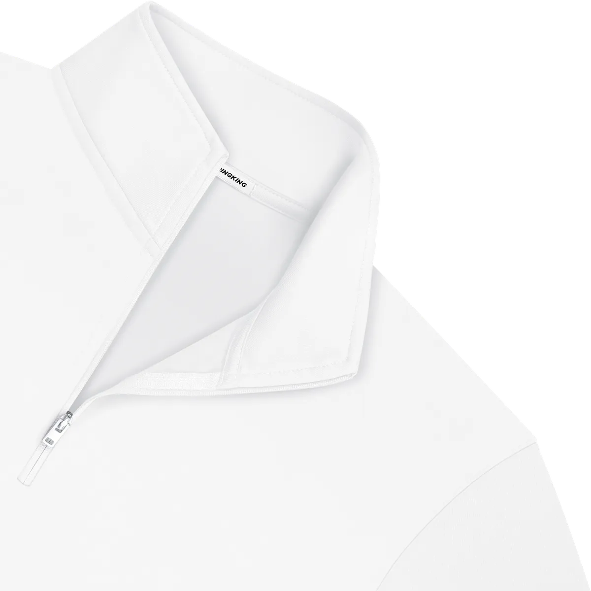 StringKing Men's StayWarm Quarter Zip - Relaxed Fit, White, Detail