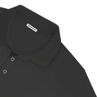 StringKing Men's StayCool Long Sleeve Polo - Sharp Fit, Black, Detail